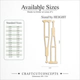 Size reference chart for CRUTCHES