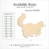 Size reference chart for CURLED FLUFFY CAT