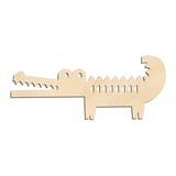 Laser-cut baltic birch silhouette of CUTE ALLIGATOR