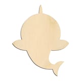 Laser-cut baltic birch silhouette of CUTE BABY SHARK