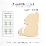 Size reference chart for CUTE BABY WOLF