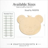 Size reference chart for CUTE BEAR FACE