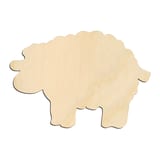 Laser-cut baltic birch silhouette of CUTE CARTOON SHEEP