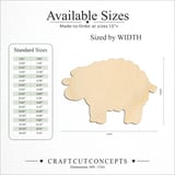 Size reference chart for CUTE CARTOON SHEEP