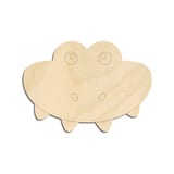 Laser-cut baltic birch silhouette of CUTE CROCODILE FACE
