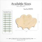 Size reference chart for CUTE CROCODILE FACE