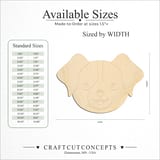 Size reference chart for CUTE DOG FACE