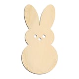 Laser-cut baltic birch silhouette of CUTE EASTER BUNNY FACE