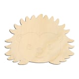 Laser-cut baltic birch silhouette of CUTE HEDGEHOG FACE