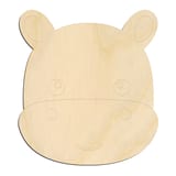Laser-cut baltic birch silhouette of CUTE HIPPO FACE