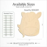 Size reference chart for CUTE HORSE FACE