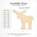 Size reference chart for CUTE MOOSE