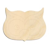 Laser-cut baltic birch silhouette of CUTE OWL FACE