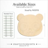 Size reference chart for Cute Panda Face