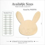Size reference chart for CUTE RABIT FACE