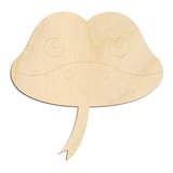 Laser-cut baltic birch silhouette of CUTE SNAKE FACE