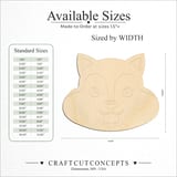 Size reference chart for CUTE SQUIRREL FACE