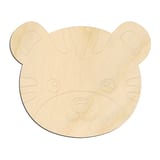 Laser-cut baltic birch silhouette of CUTE TIGER FACE