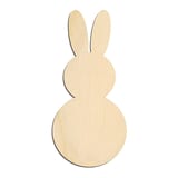 Laser-cut baltic birch silhouette of CUTE UPRIGHT BUNNY