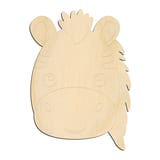 Laser-cut baltic birch silhouette of CUTE ZEBRA FACE