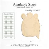 Size reference chart for CUTE ZEBRA FACE