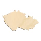 Laser-cut baltic birch silhouette of CZECH REPUBLIC