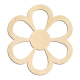Laser-cut baltic birch silhouette of DAISY BLOOM OUTLINE