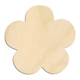 Laser-cut baltic birch silhouette of ROUNDED DAISY BLOOM