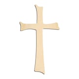 Laser-cut baltic birch silhouette of DECORATIVE CROSS