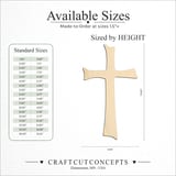 Size reference chart for DECORATIVE CROSS