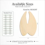 Size reference chart for DEER HOOF PRINT
