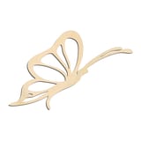 Laser-cut baltic birch silhouette of DELICATE BUTTERFLY OUTLINE