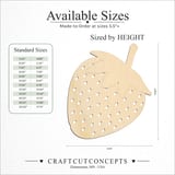 Size reference chart for DETAILED STRAWBERRY