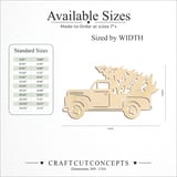 Size reference chart for DETAILED TRUCK DETAILED TREE