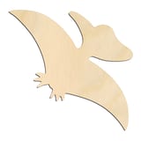 Laser-cut baltic birch silhouette of DINOSAUR BABY PTERODACTYL SIDE VIEW