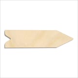 Laser-cut baltic birch silhouette of Directional Arrow Sign Blank