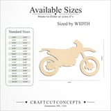 Size reference chart for DIRT BIKE