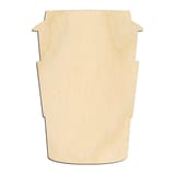 Laser-cut baltic birch silhouette of DISPOSABLE COFFEE CUP