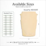 Size reference chart for DISPOSABLE COFFEE CUP