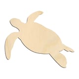 Laser-cut baltic birch silhouette of DIVING SEA TURTLE