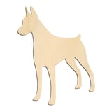 Laser-cut baltic birch silhouette of STANDING TALL DOBERMAN