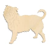 Laser-cut baltic birch silhouette of Affenpinscher Dog