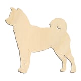 Laser-cut baltic birch silhouette of STANDING TALL SILHOUETTE DOG AKITA