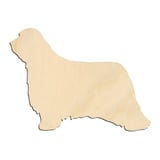Laser-cut baltic birch silhouette of DOG BEARDED COLLIE