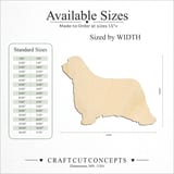 Size reference chart for DOG BEARDED COLLIE