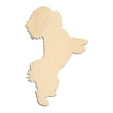 Laser-cut baltic birch silhouette of DOG BICHON FRISE