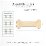 Size reference chart for DOG BONE