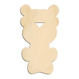 Laser-cut baltic birch silhouette of Dog Bone Heart Paw Print Stack