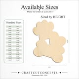 Size reference chart for DOG BONE PAW HEART