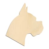 Laser-cut baltic birch silhouette of DOG BOXER HEAD